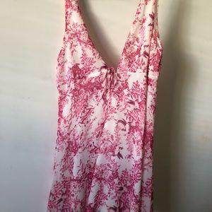 Pink Floral Mini Dress